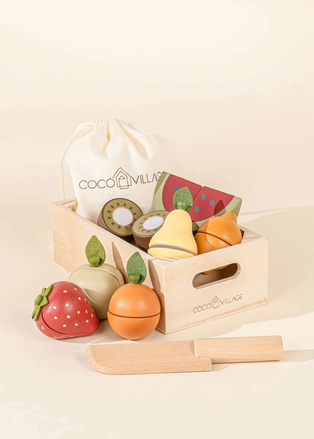 COCO VILLAGE Wooden Fruits playset