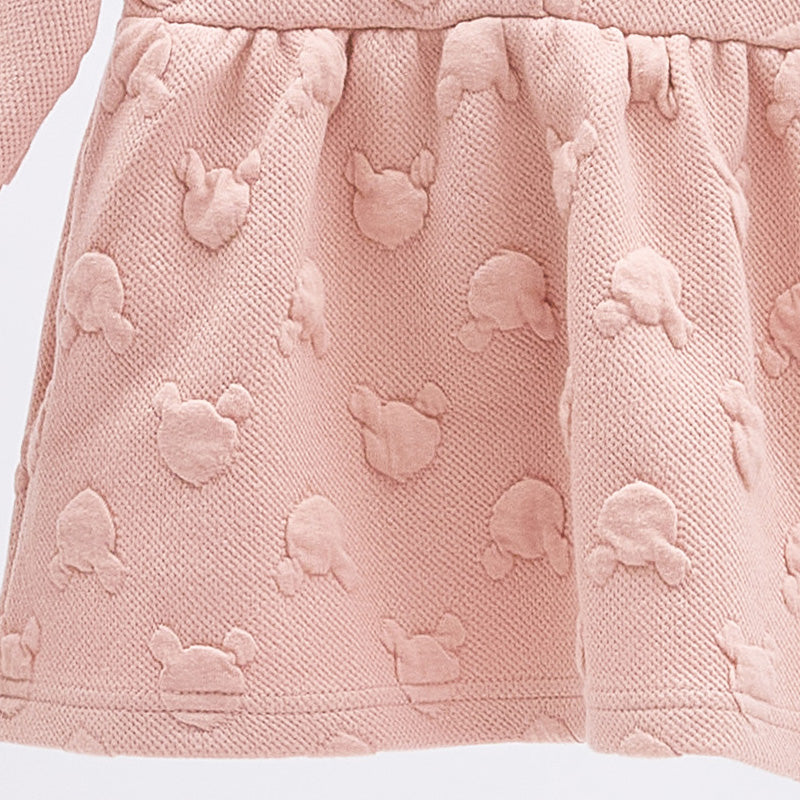 Akkomi Pink Korean Toddler Dress