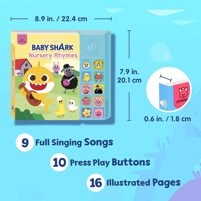Pinkfong Baby Shark Nursery Rhymes 10 Button Sound Book