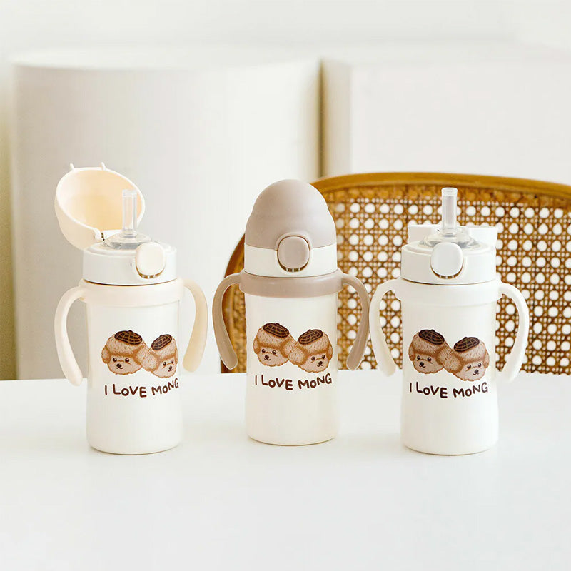 UBMOM Stainless Steel Choco Mong One-Touch Straw Cup 220ml