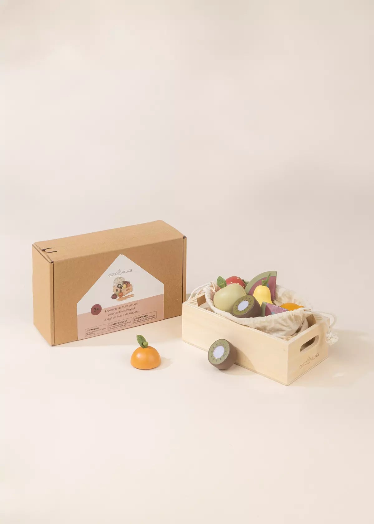 COCO VILLAGE Wooden Fruits playset