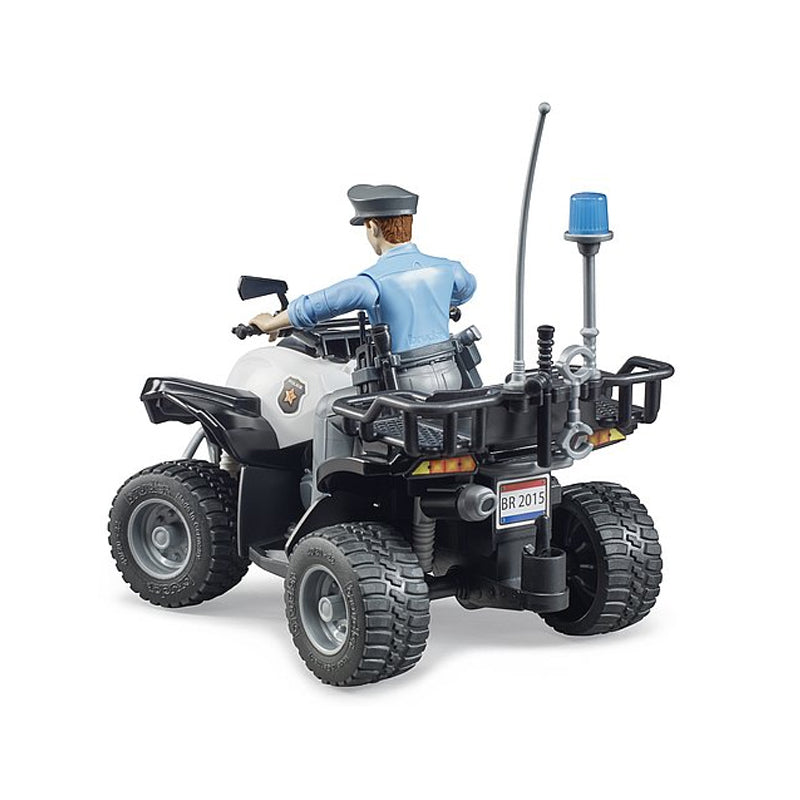 Bruder 63011 Police Quad w/ Light Skin Policeman and Accessories