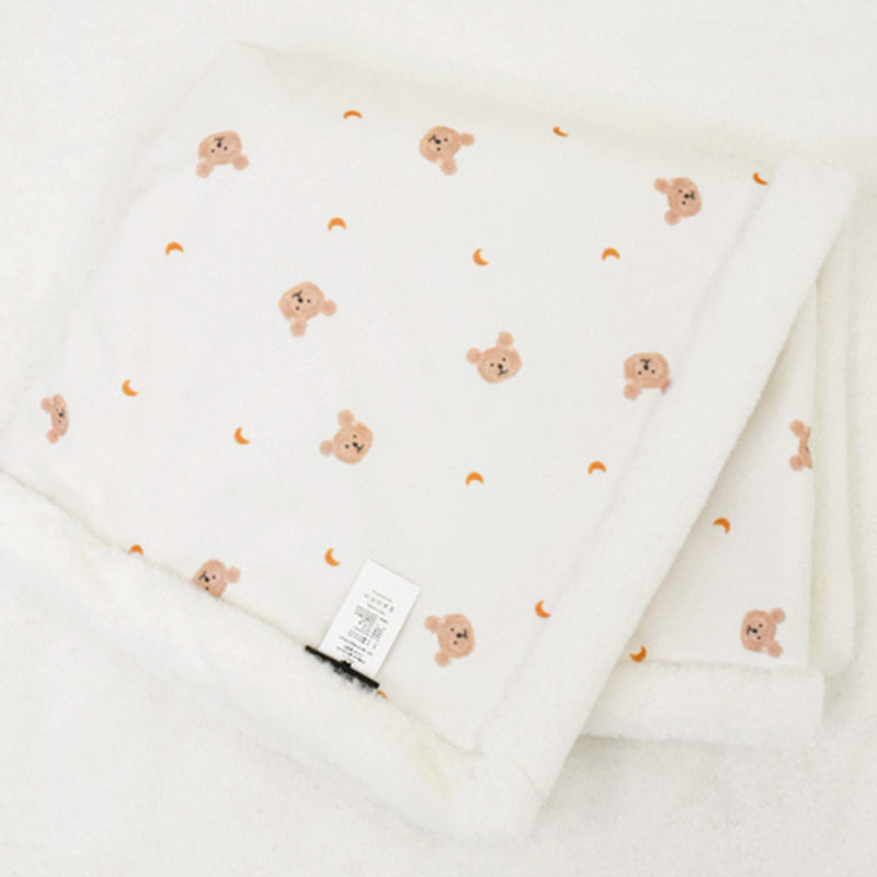 Bebenuvo Cloud Fur Snow Blanket-Crayon Bear