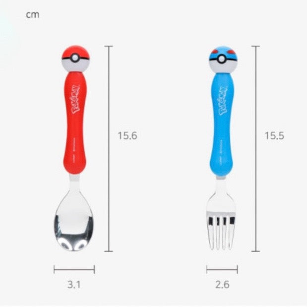 Pokemon Monster Ball Spoon Noodle Fork Set (3+ Years Old)