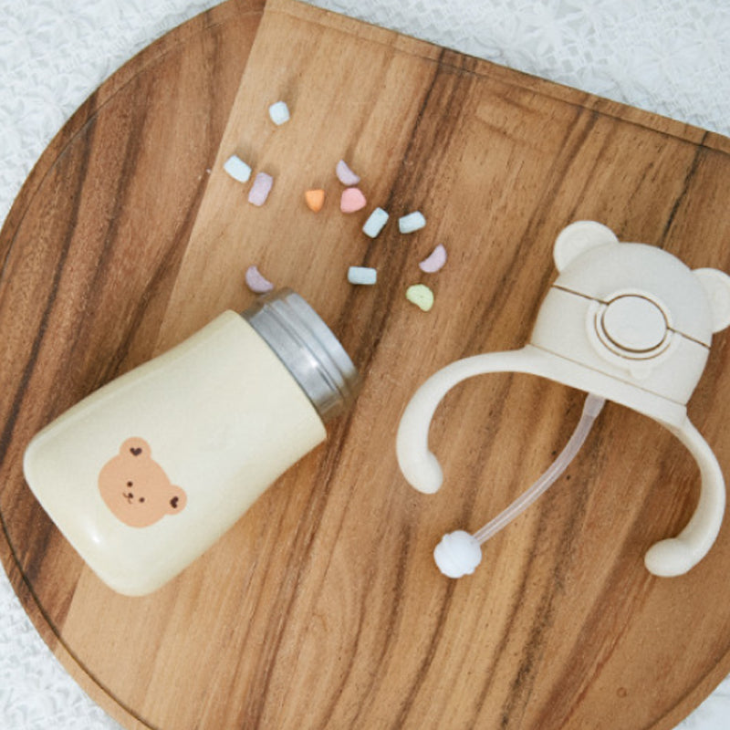 Stainless Capsule One-touch Thermo Cooled Straw Cup 260ml-Bear