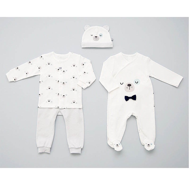 Cuby and Mom Baby Boy Double Sided Gift Set Bear Patterns