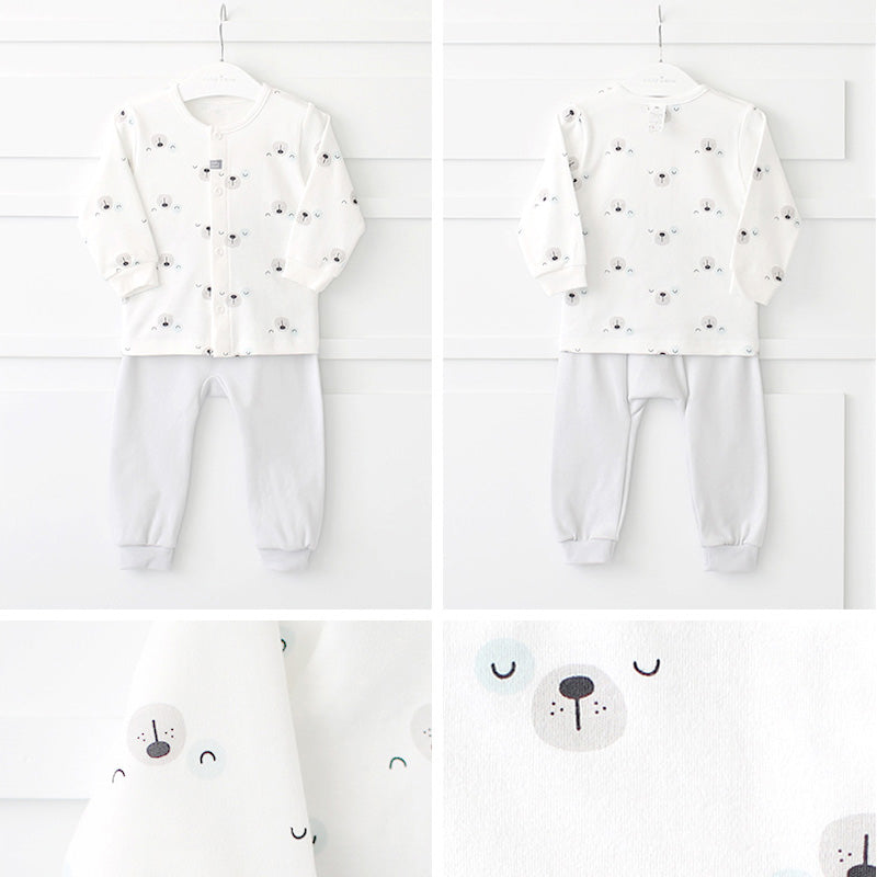 Cuby and Mom Baby Boy Double Sided Gift Set Bear Patterns