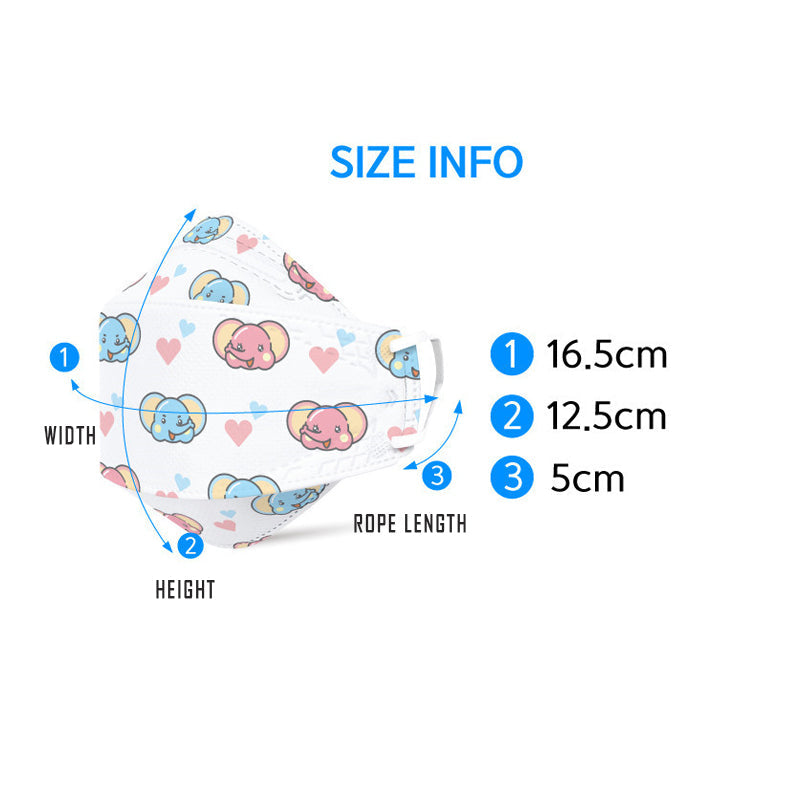 KF94 Protective Fliter cartoon face mask for kids 10pcs (4 month ~ 4 years old)