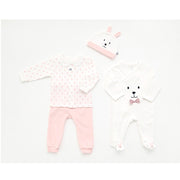 Cuby and Mom Baby Girl Double Sided Gift Set Rabbit Patterns