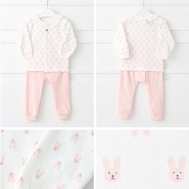 Cuby and Mom Baby Girl Double Sided Gift Set Rabbit Patterns