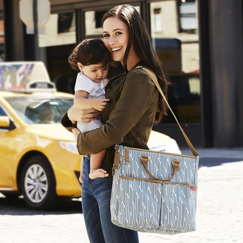 Skip Hop Duo Signature Diaper Bag - Blueprint Stripe