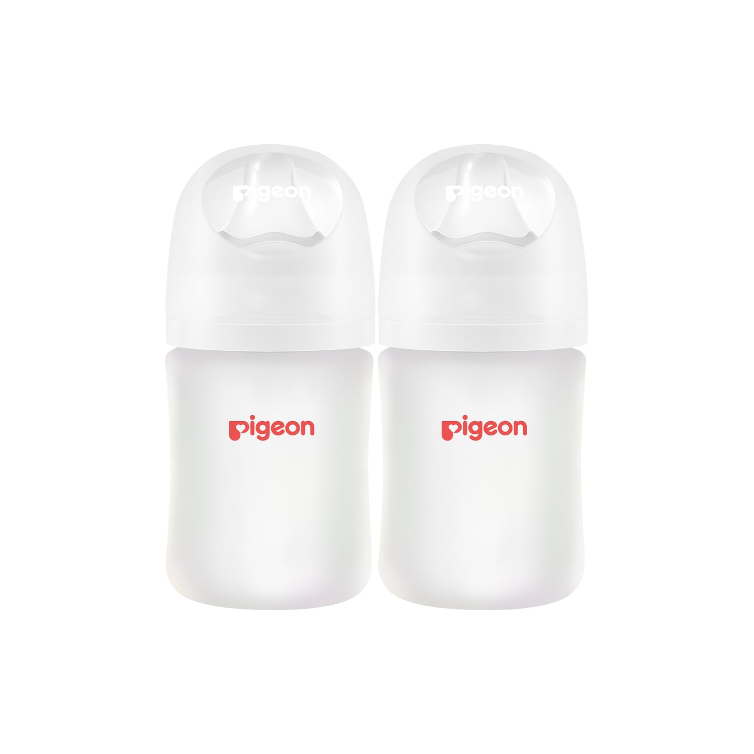Pigeon Silicone Coated Glass Baby Bottle, Wide Neck (Pack of 2)