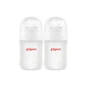Pigeon Silicone Coated Glass Baby Bottle, Wide Neck (Pack of 2)