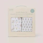 Jujube 2-Pack Square Swaddle Blanket Set - Bunny Hollow