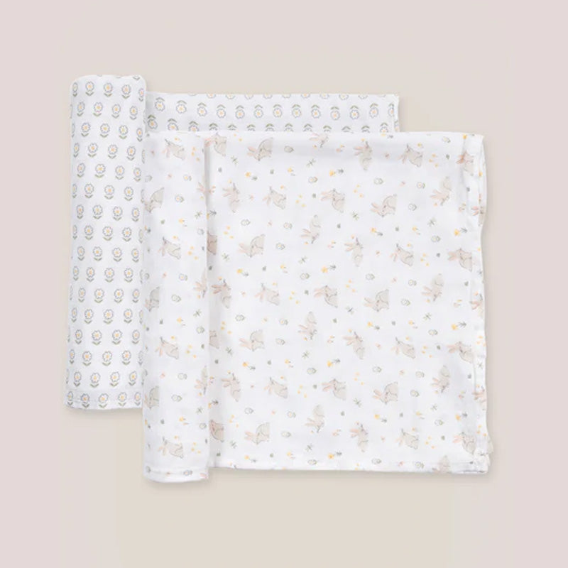 Jujube 2-Pack Square Swaddle Blanket Set - Bunny Hollow