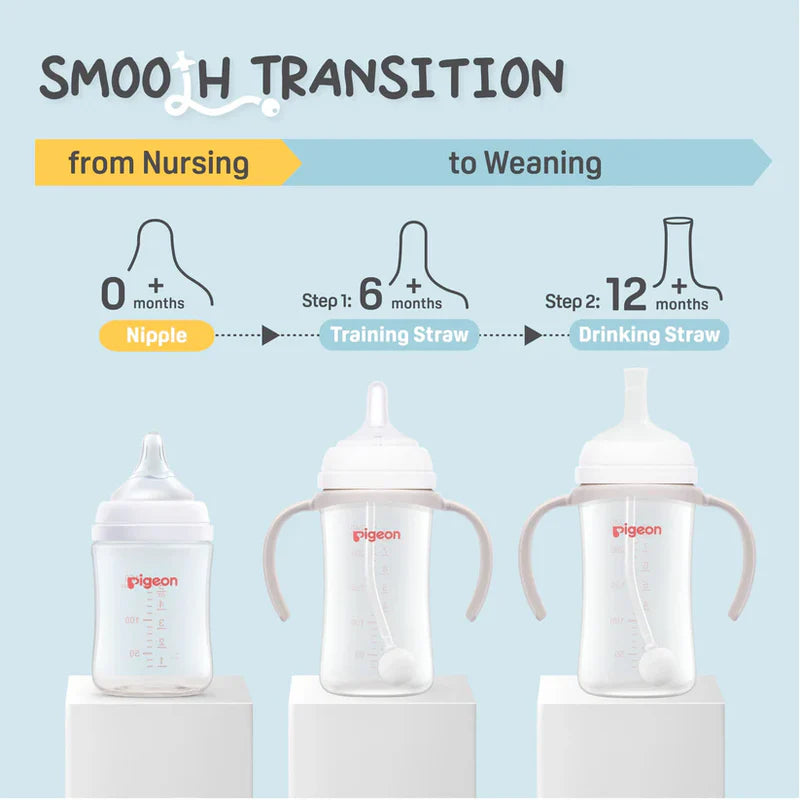Pigeon Natural Weaning Silicone Sipper 12 Month+ ONLY | Recommend Use With Gravity Ball Straw