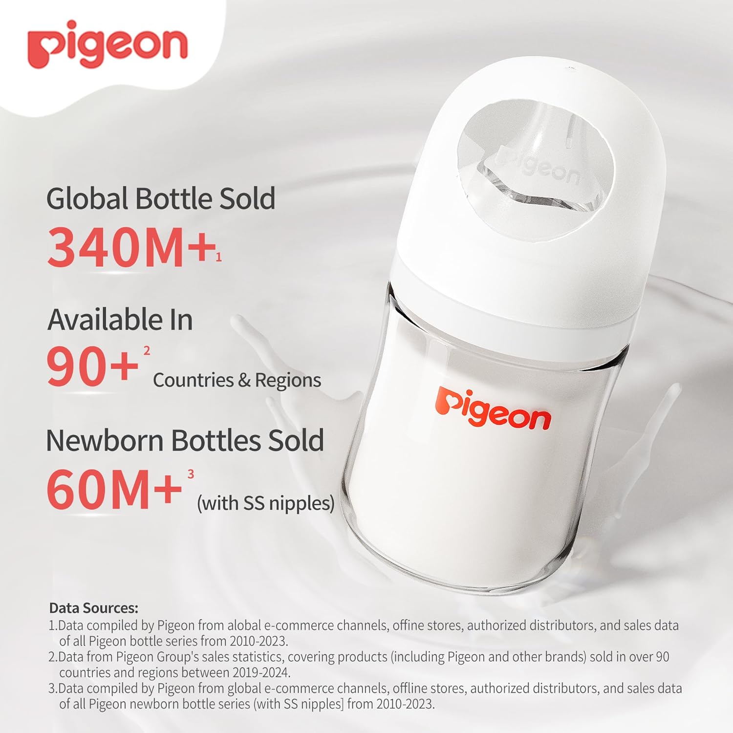 Pigeon Silicone Coated Glass Baby Bottle, Wide Neck (Pack of 2)