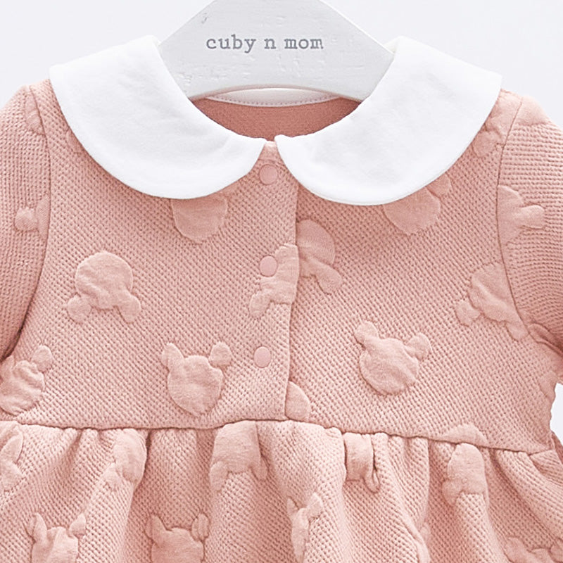 Akkomi Pink Korean Toddler Dress