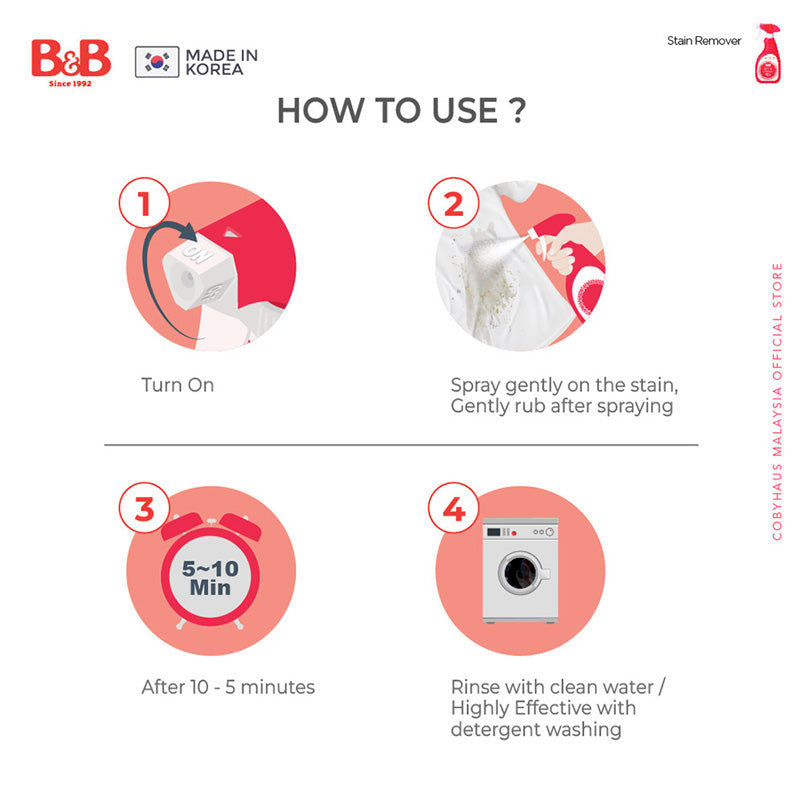 B&B Stain Remover for Baby and Children Bottle 300ml