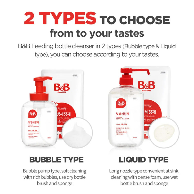 B&B Feeding Bottle Cleanser (Bubble Type) Refill 400ml