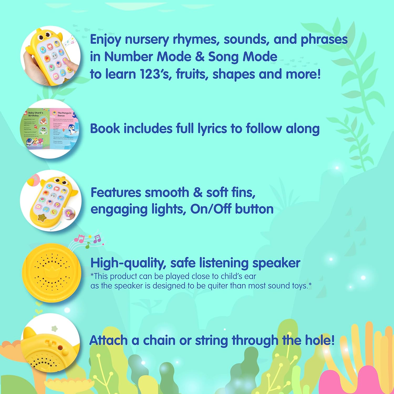 Pinkfong Baby Shark Sing & Learn Smart Phone and Book Set