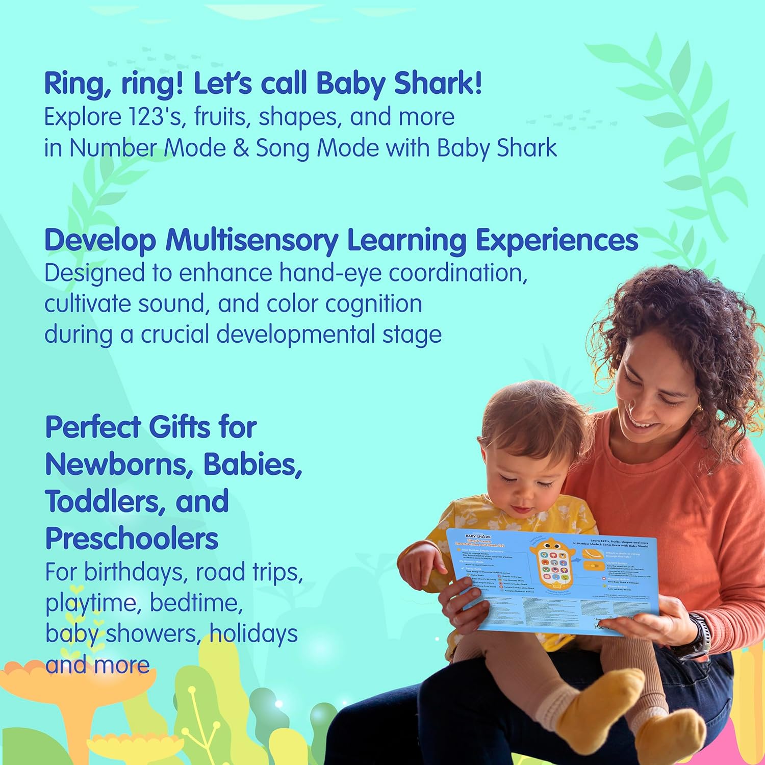 Pinkfong Baby Shark Sing & Learn Smart Phone and Book Set