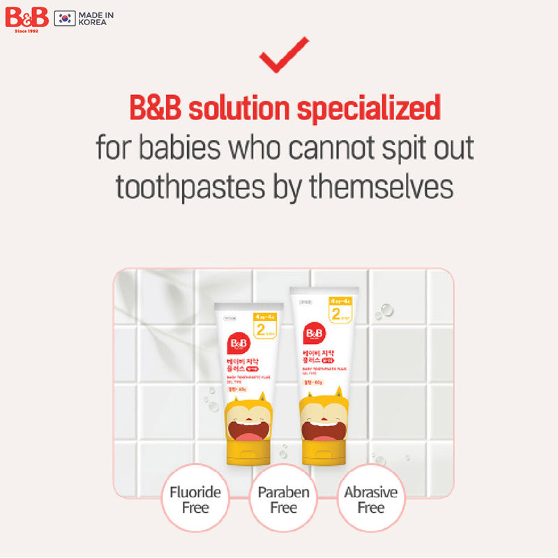 B&B Baby Toothpaste Plus Gel Type Strawberry 40g (Step 2)