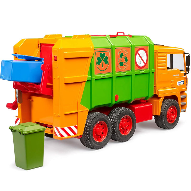 Bruder 01056 50th Anniversary Limited Edition Man TGA Garbage Truck (Orange)