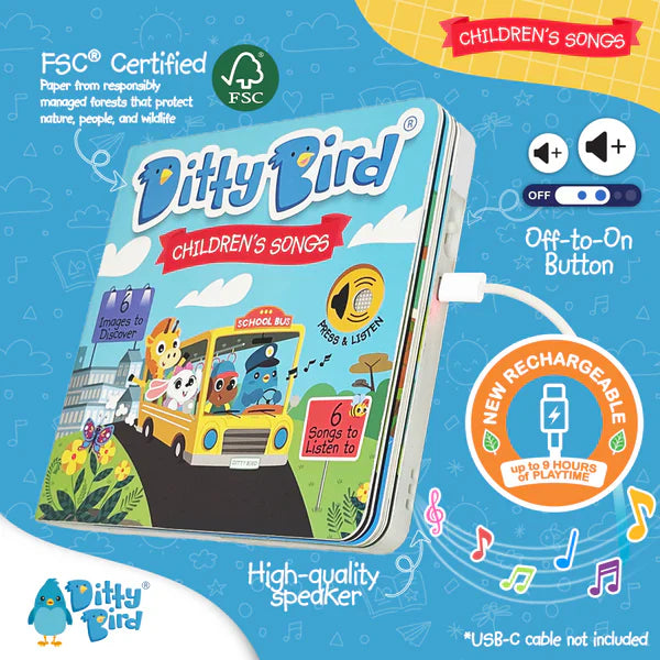 Ditty Bird Children's Songs | USB-C Rechargeable
