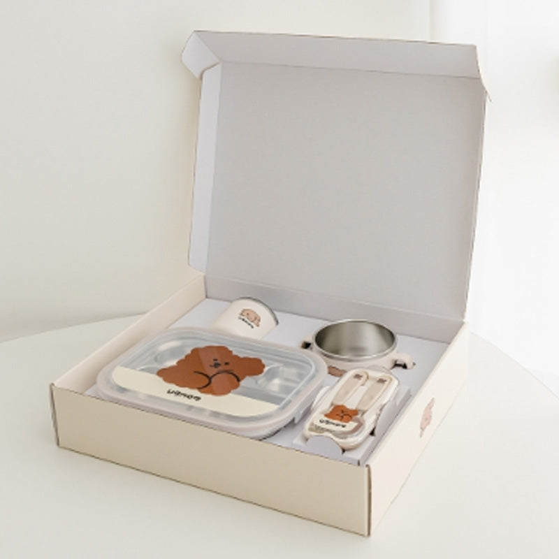 UBMOM Choco Mong Tableware Gift Set (Plate / Bowl / Cup / Spoon & Fork)