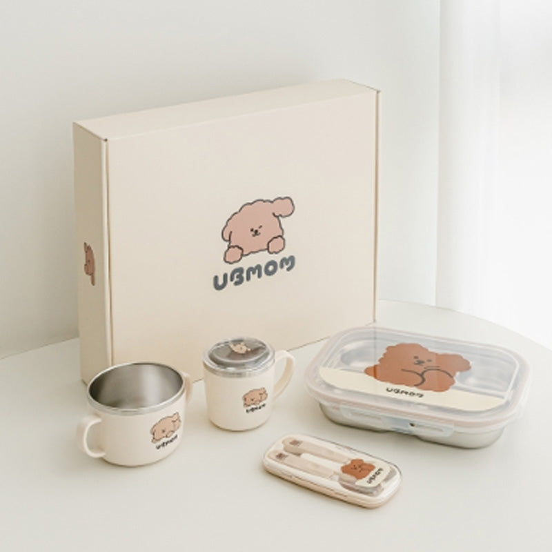 UBMOM Choco Mong Tableware Gift Set (Plate / Bowl / Cup / Spoon & Fork)