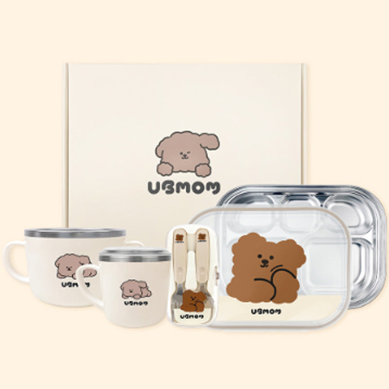 UBMOM Choco Mong Tableware Gift Set (Plate / Bowl / Cup / Spoon & Fork)