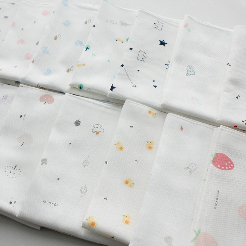 Korean Pure Cotton Character Handkerchief 10pcs Set