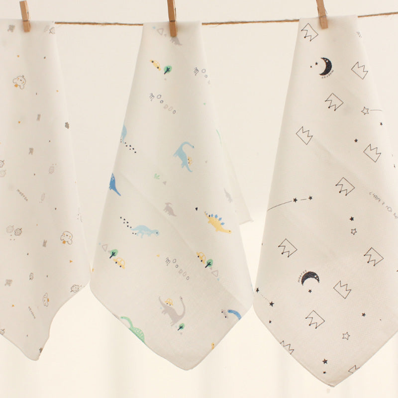 Korean Pure Cotton Character Handkerchief 10pcs Set