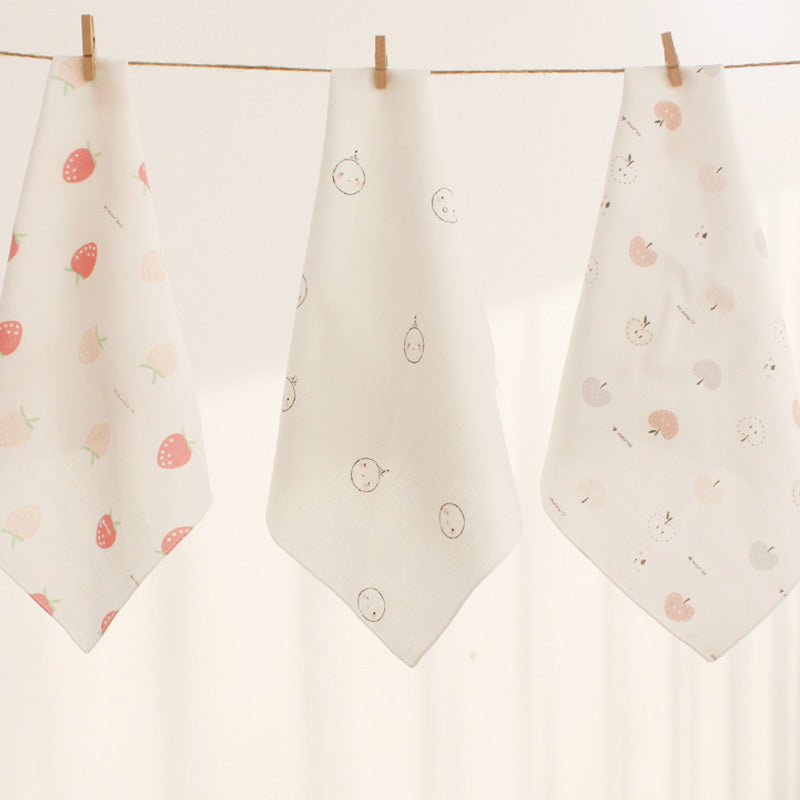 Korean Pure Cotton Character Handkerchief 10pcs Set
