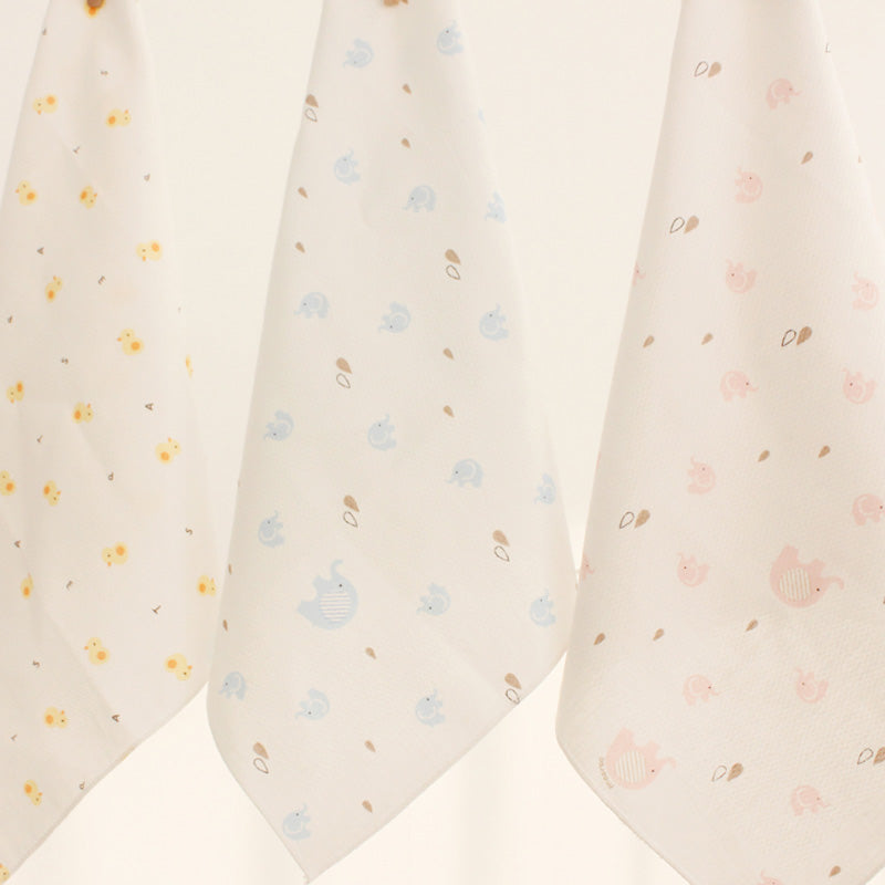 Korean Pure Cotton Character Handkerchief 10pcs Set