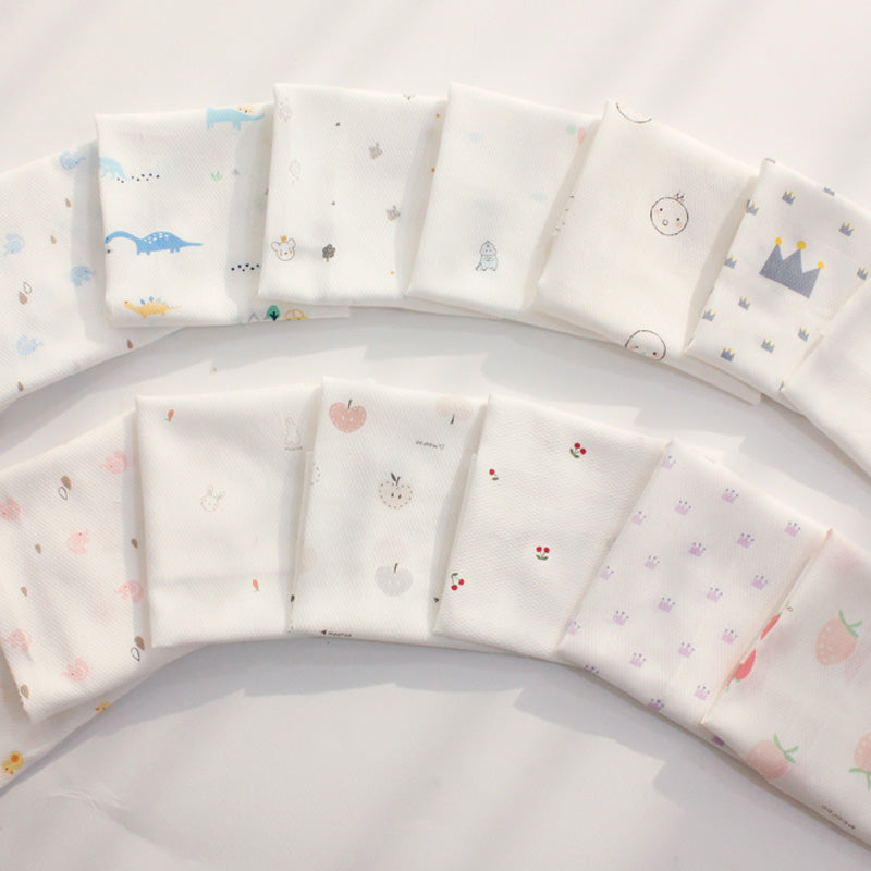 Korean Pure Cotton Character Handkerchief 10pcs Set