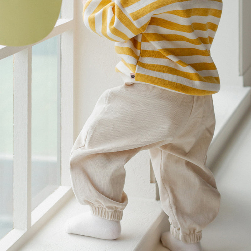 Happy Prince Cream Beige Baby Jogger Pants