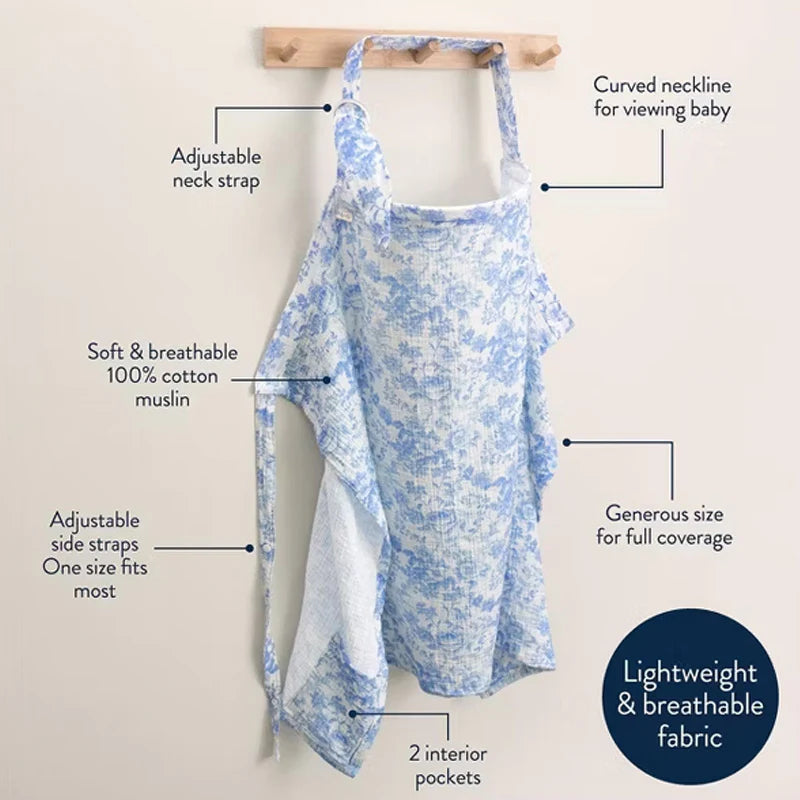 Itzy Ritzy Breastfeeding Cover - Blue Toile