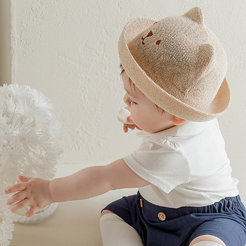Happy Prince Johnny Bear Baby Straw Hat