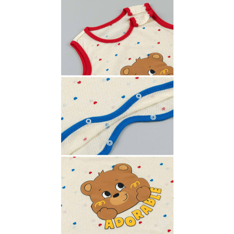Kids Cotton Cool Mesh Sleeping Vest - Bear