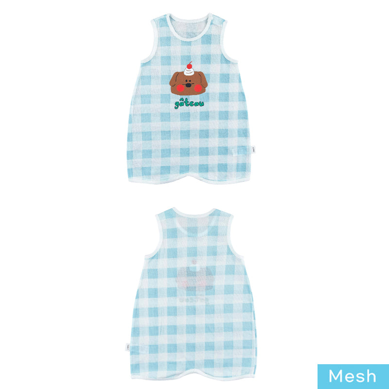 Kids Cotton Cool Mesh Sleeping Vest - Chocopong