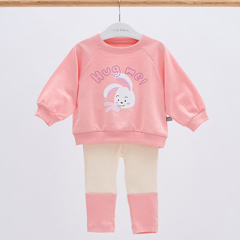 Korean Baby Top & Bottom Loungewear Set-Hug Me
