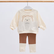 Korean Baby Top & Bottom Loungewear Set-Raglan