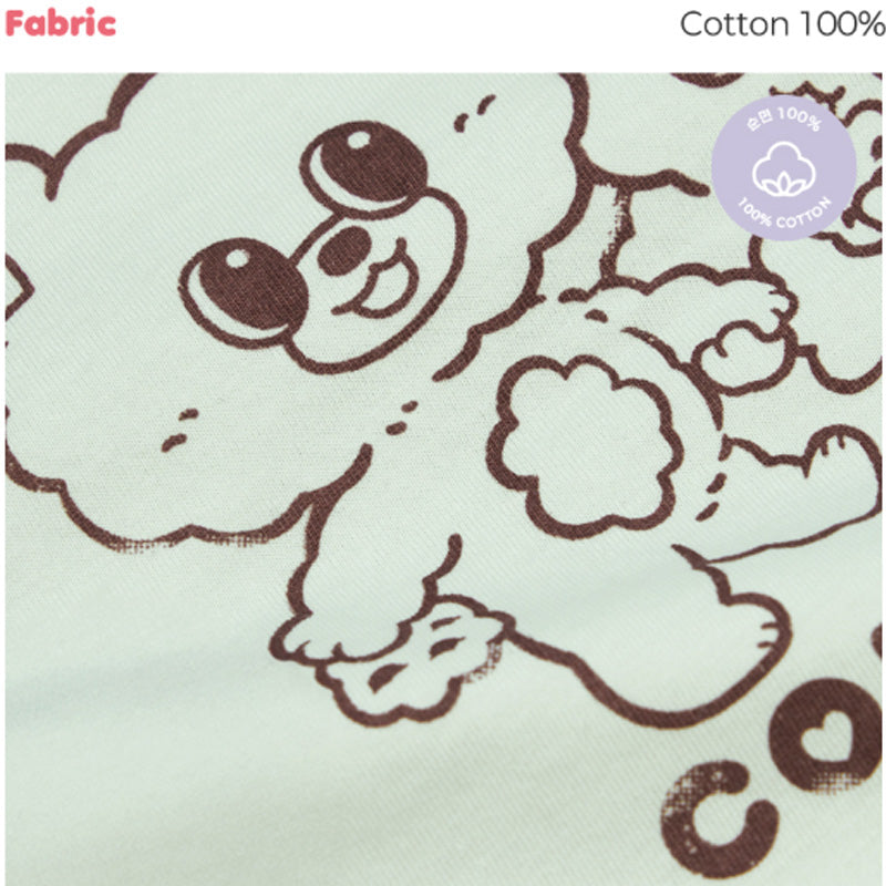 Korean Kids Cotton Pajamas Set-Mint Choco