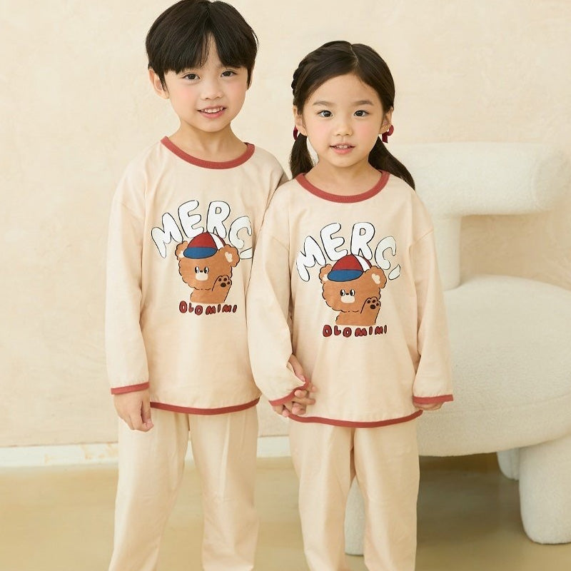 Korean Kids Cotton Pajamas Set-Mercy