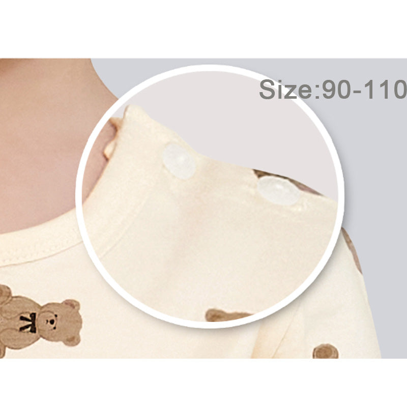 Korean Kids Organic Pajamas Set-Cotton Bear