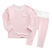 Korean Kids Cotton Pajamas Set-Angel Pink