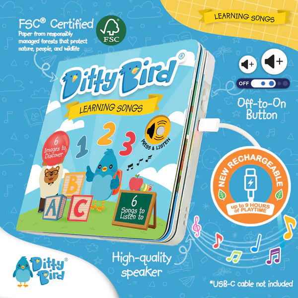 Ditty Bird Learning Songs | USB-C Rechargeable