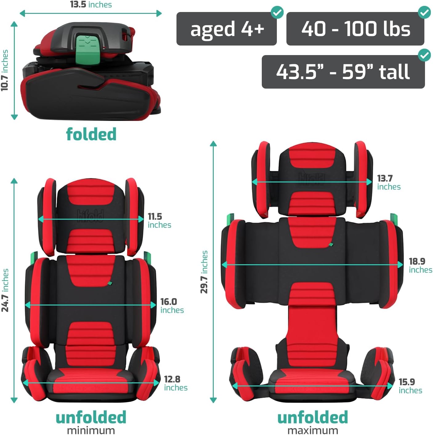Mifold Hifold fit-and-fold Booster Car Seat